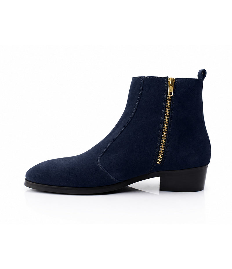 Men's Navy blue Suede Leather Chelsea Boots - Premium Chelsea Boots for Men