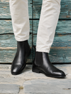 Luxury Black Leather Chelsea Boots