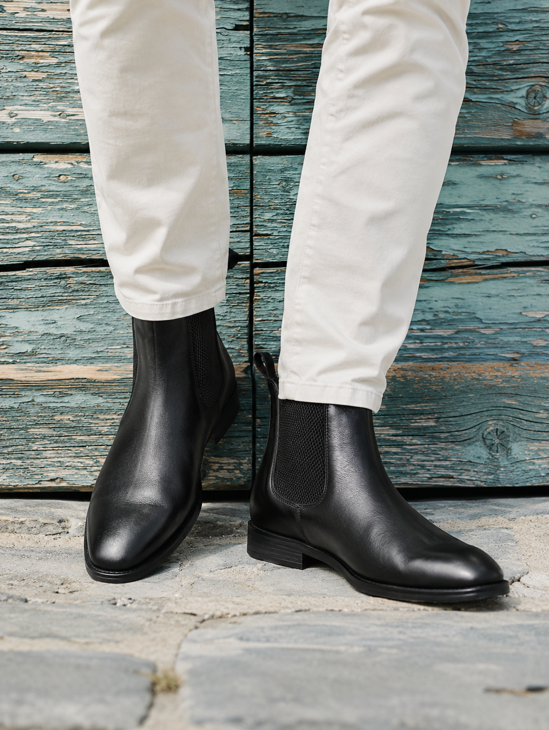 Luxury Black Leather Chelsea Boots